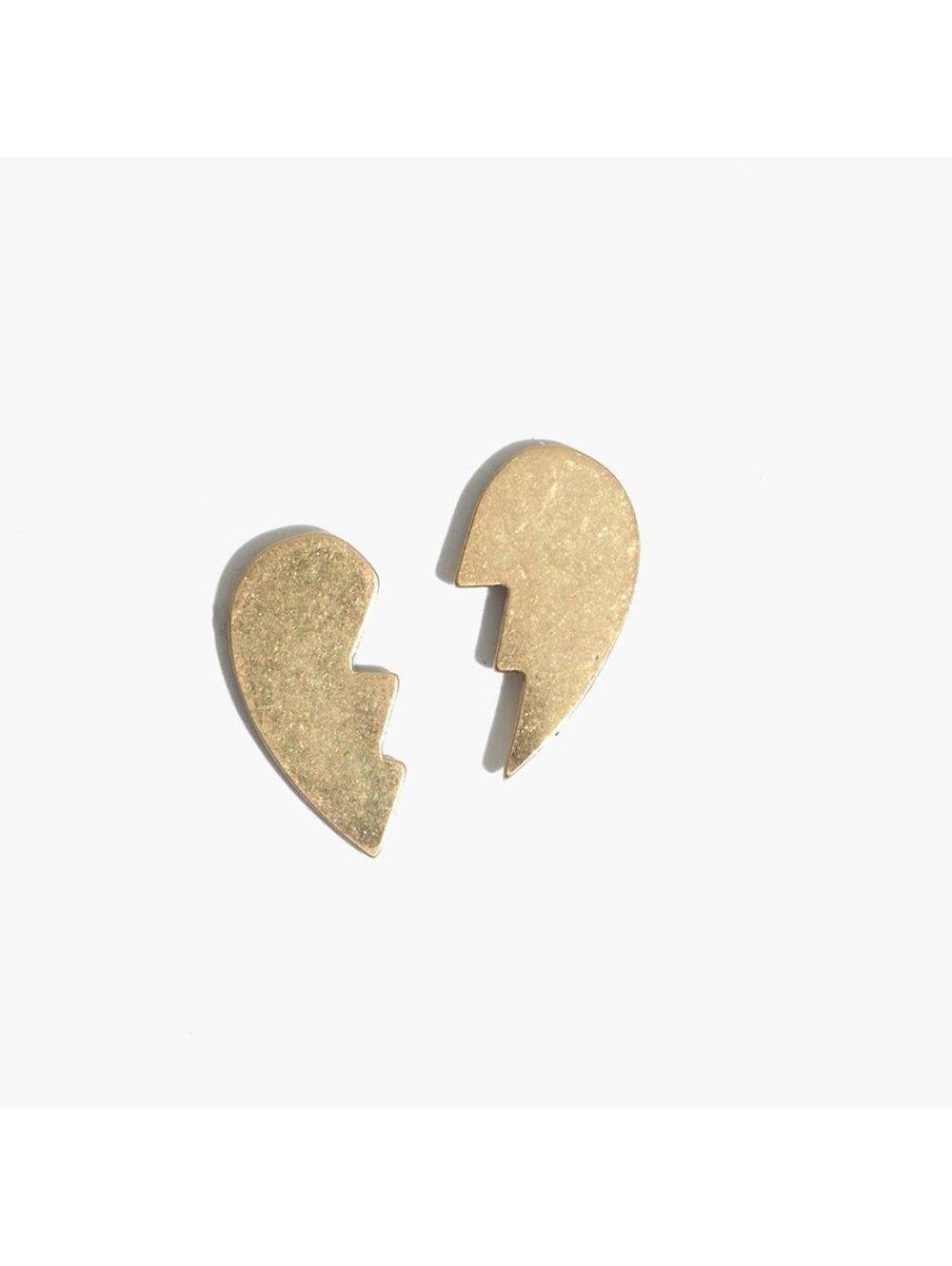 Madewell Split Heart Stud Earrings